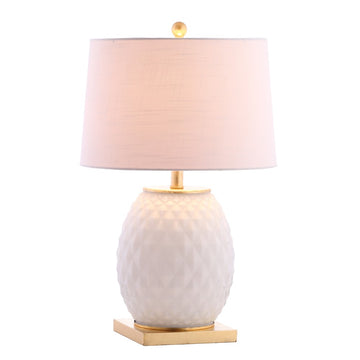 Diamond 25.5" LED Glass/Metal Table Lamp - JONATHAN Y